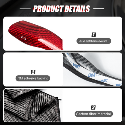 Model Y Juniper Carbon Fiber Turn Signal Stalk Trim Covers for Tesla