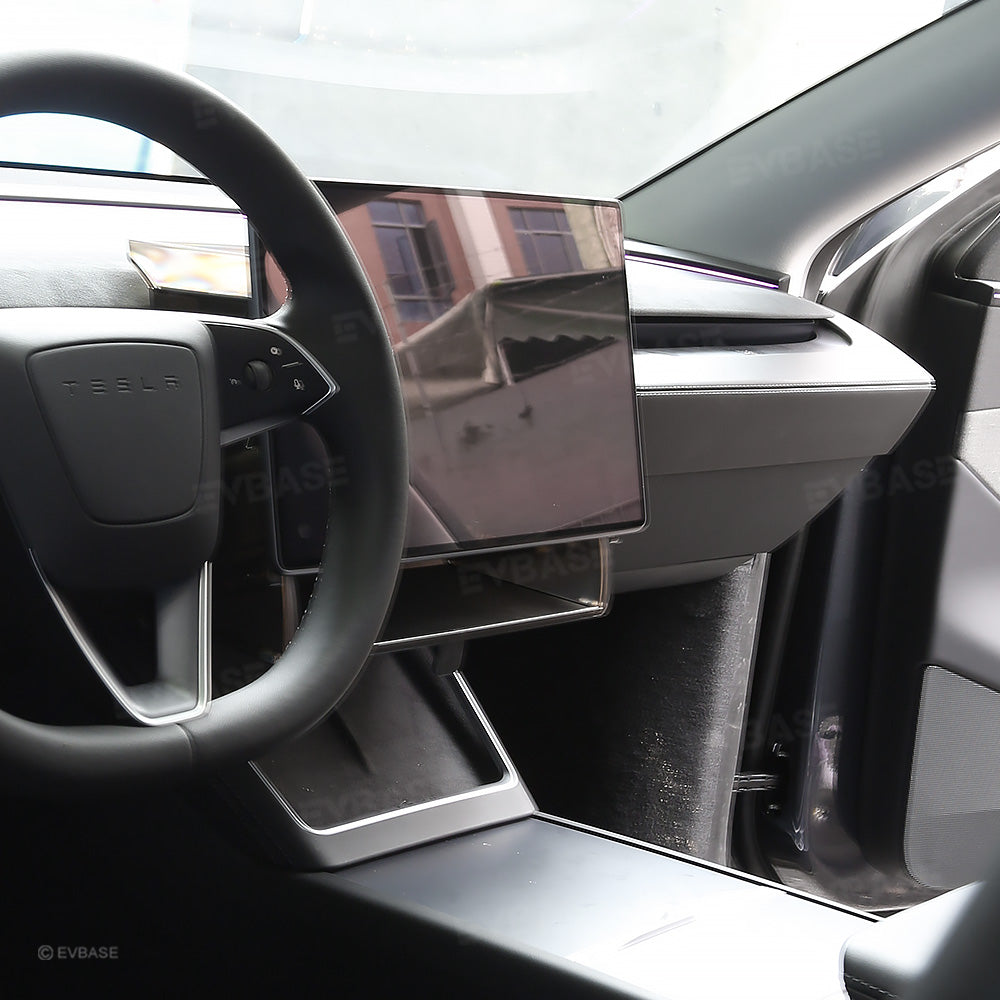 Model Y Juniper Under Screen Storage Box Hidden Foldable Magnetic Organizer Tray for Tesla