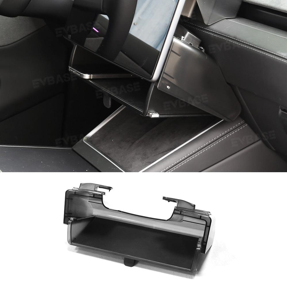 Model Y Juniper Under Screen Storage Box Hidden Foldable Magnetic Organizer Tray for Tesla