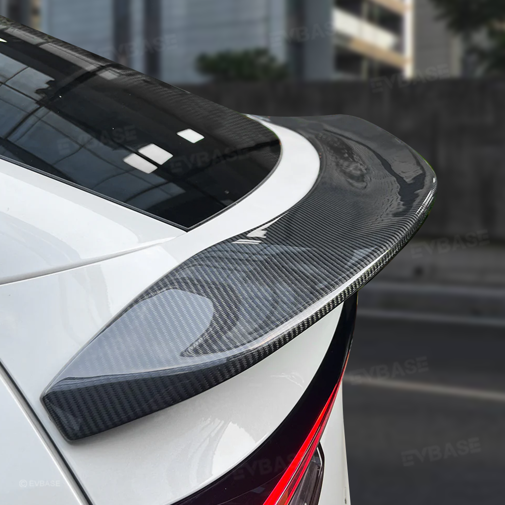 Model Y Juniper V-Style Rear Spoiler Flexible Urethane Carbon Fiber Rear Trunk Lip Spoiler for Tesla