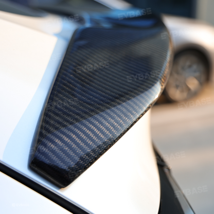 Model Y Juniper V-Style Rear Spoiler Flexible Urethane Carbon Fiber Rear Trunk Lip Spoiler for Tesla