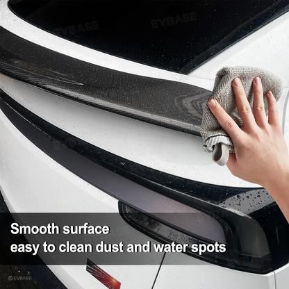 Model Y Juniper V-Style Rear Spoiler Flexible Urethane Carbon Fiber Rear Trunk Lip Spoiler for Tesla