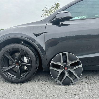 Model Y Juniper Wheel Covers 19 Inch Crossflow Wheels Hubcaps Inspired By Model Y Performance