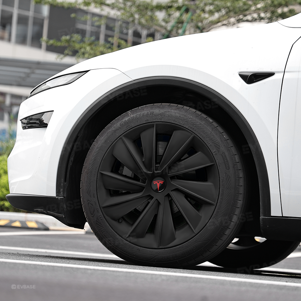 Model Y Juniper Wheel Covers 19 Inch Induction Style Matte Black Hubcaps Rim Covers for Tesla