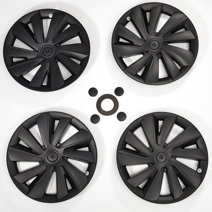 Model Y Juniper Wheel Covers 19 Inch Induction Style Matte Black Hubcaps Rim Covers for Tesla