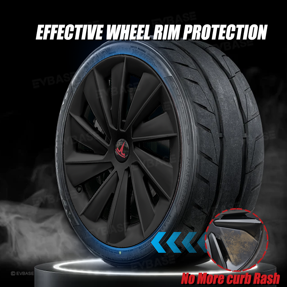 Model Y Juniper Wheel Covers 19 Inch Induction Style Matte Black Hubcaps Rim Covers for Tesla