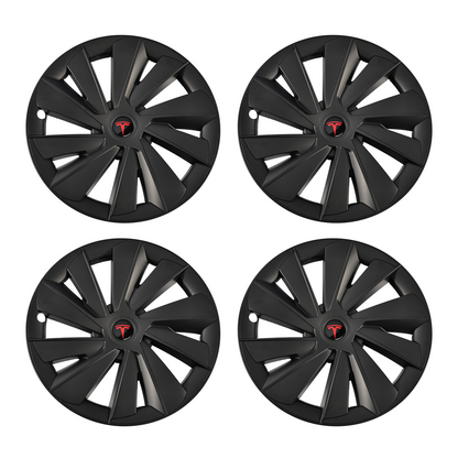 Model Y Juniper Wheel Covers 19 Inch Induction Style Matte Black Hubcaps Rim Covers for Tesla