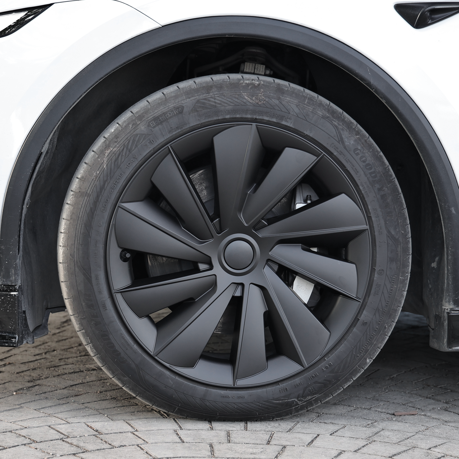 Model Y Juniper Wheel Covers 19 Inch Induction Style Matte Black Hubcaps Rim Covers for Tesla
