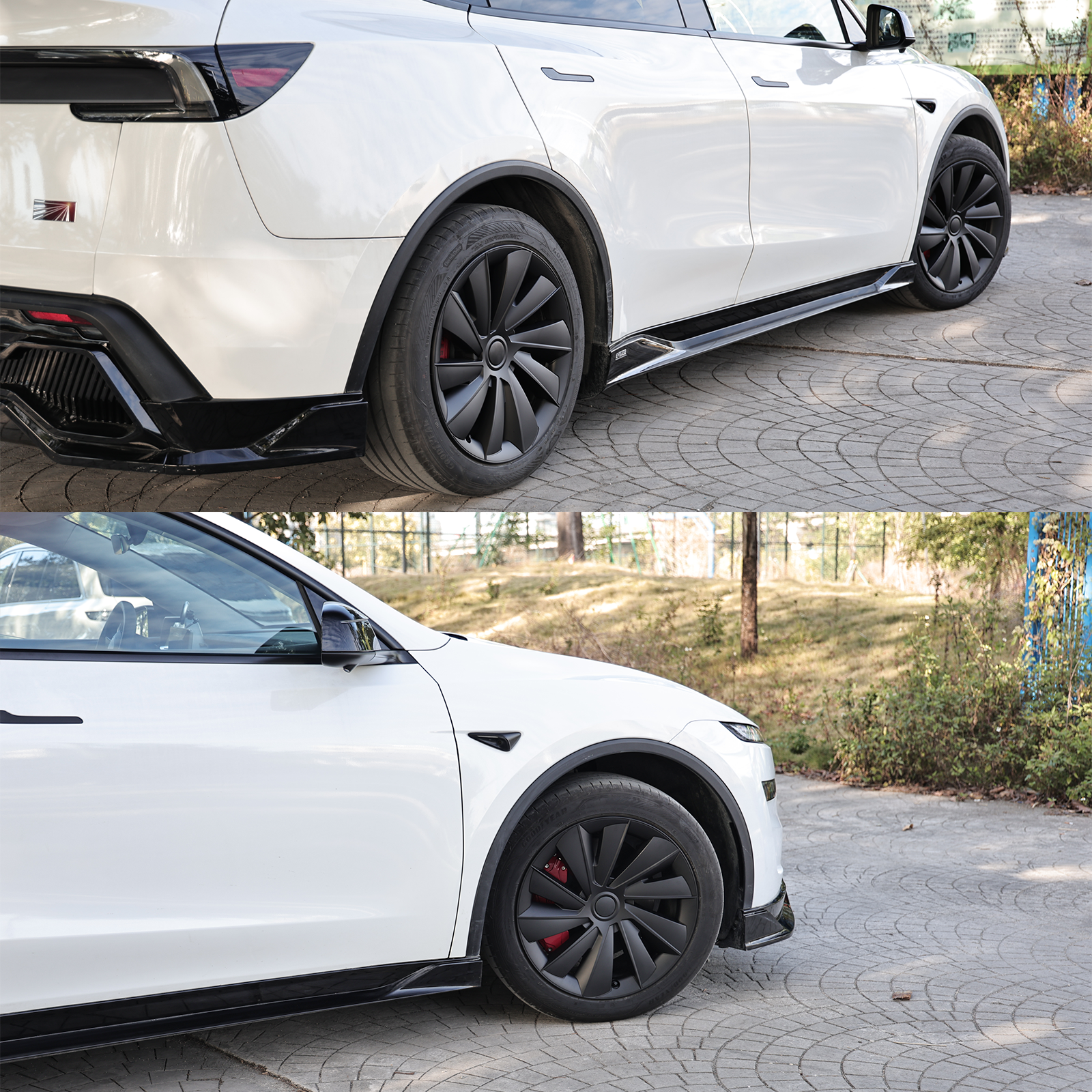 Model Y Juniper Wheel Covers 19 Inch Induction Style Matte Black Hubcaps Rim Covers for Tesla