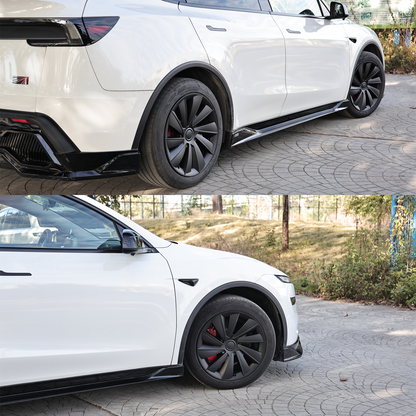 Model Y Juniper Wheel Covers 19 Inch Induction Style Matte Black Hubcaps Rim Covers for Tesla