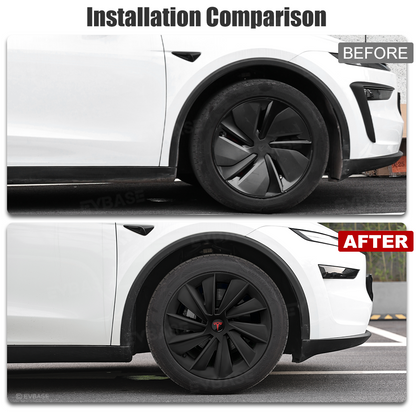 Model Y Juniper Wheel Covers 19 Inch Induction Style Matte Black Hubcaps Rim Covers for Tesla