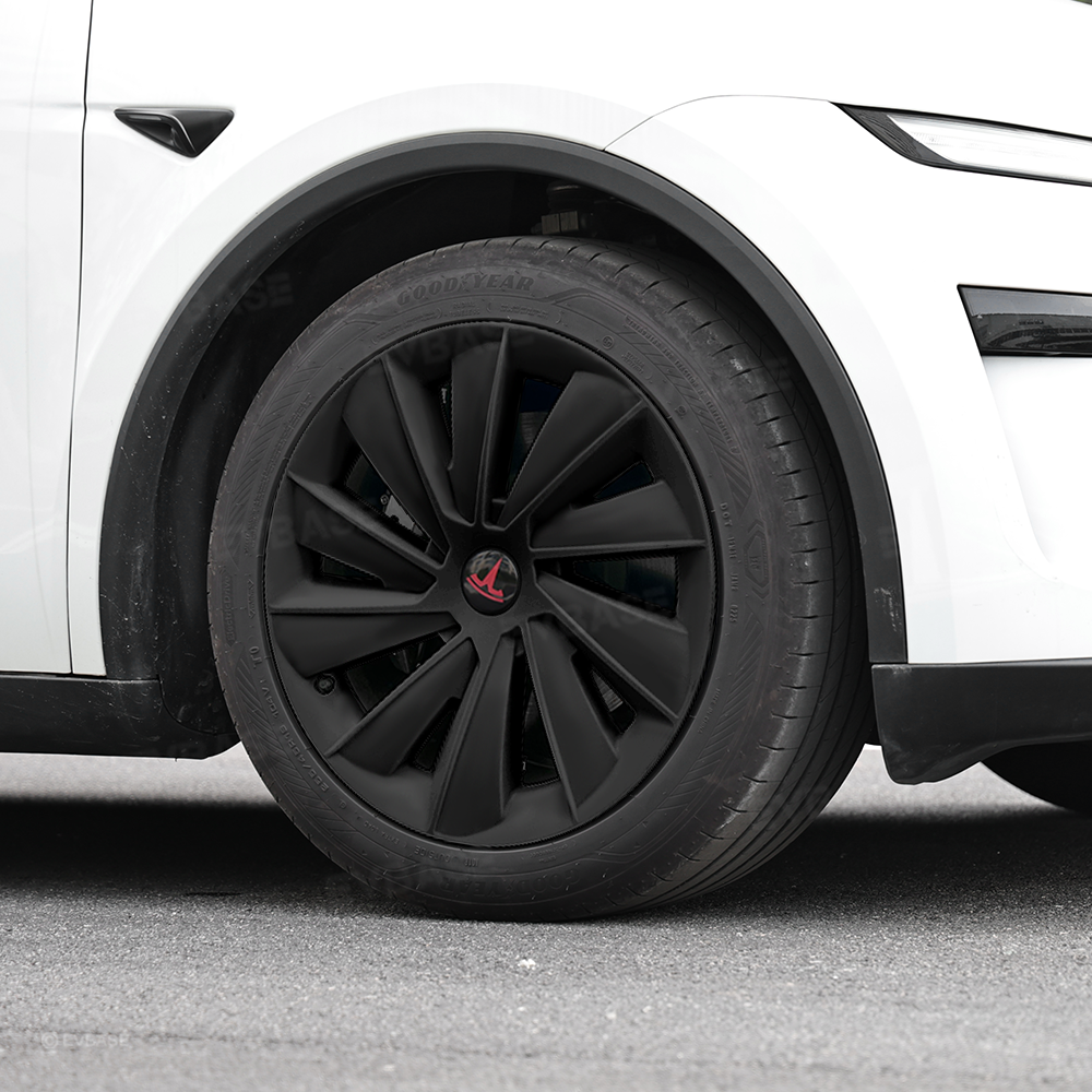 Model Y Juniper Wheel Covers 19 Inch Induction Style Matte Black Hubcaps Rim Covers for Tesla