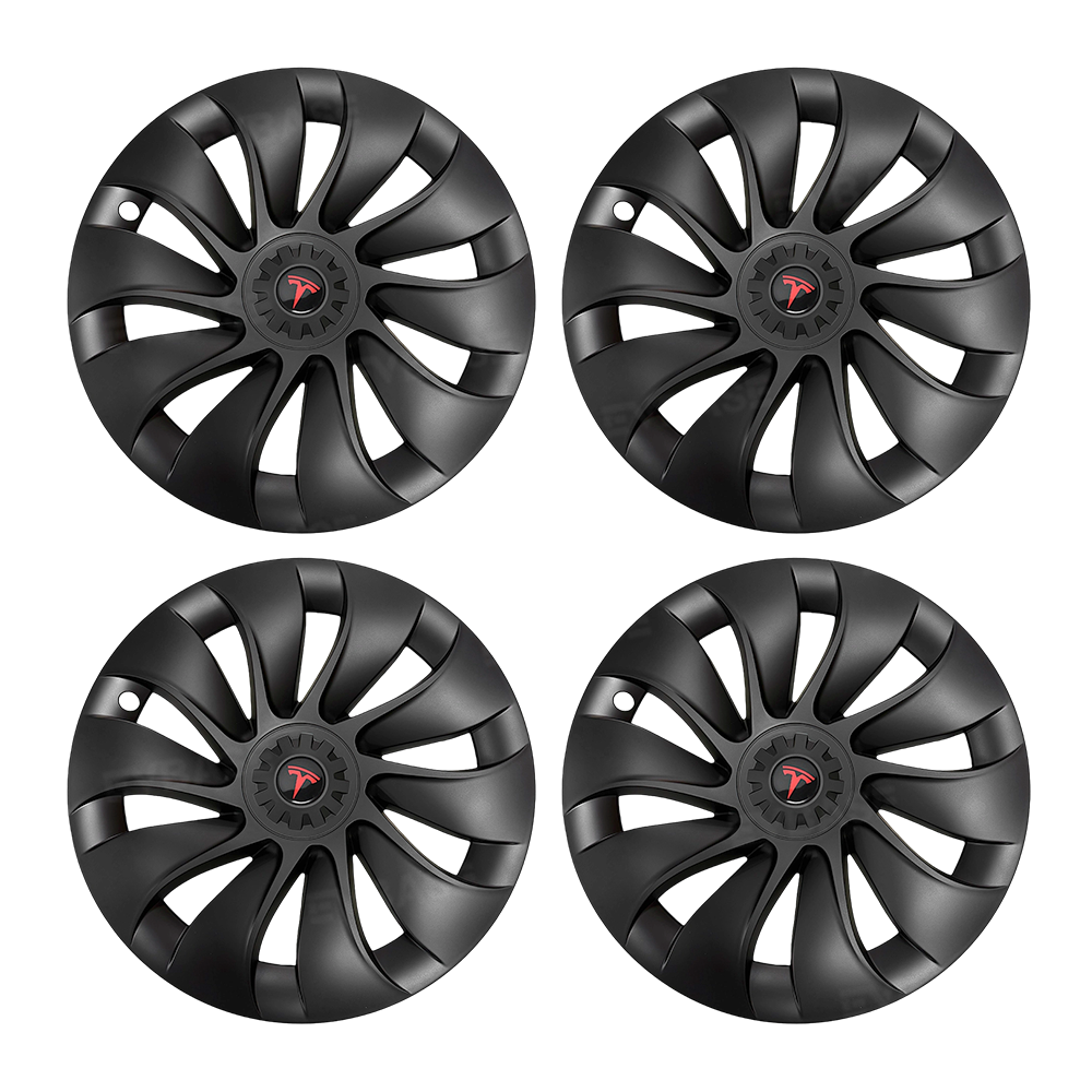 Model Y Juniper Wheel Covers 20" Helix 2.0 Wheels Überturbine Style Matte Hubcaps