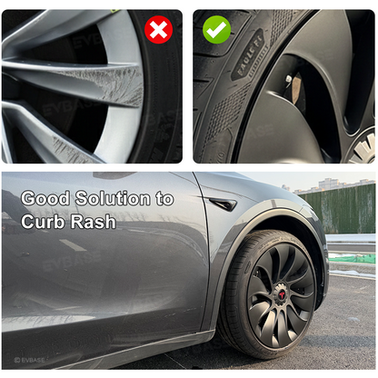 Model Y Juniper Wheel Covers 20" Helix 2.0 Wheels Überturbine Style Matte Hubcaps