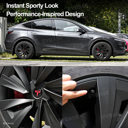 Model Y Juniper Wheel Covers for 19 Inch Tesla Wheel Spiral Style Aero Tesla Hub Caps 4PCS