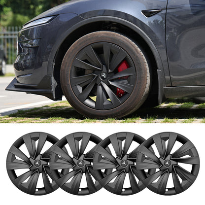 Model Y Hubcaps Turbine Style Full Wrapped Wheel Coves for 19" Factory Tesla Wheel 4PCS