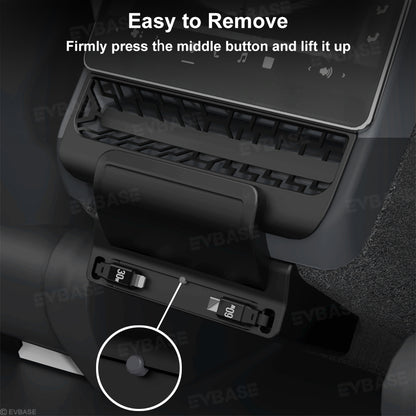 Model Y Juniper/ 3 Highland Rear Vent Expansion Dock with Retractable Fast Charging Cables Air Vent Cover for Tesla