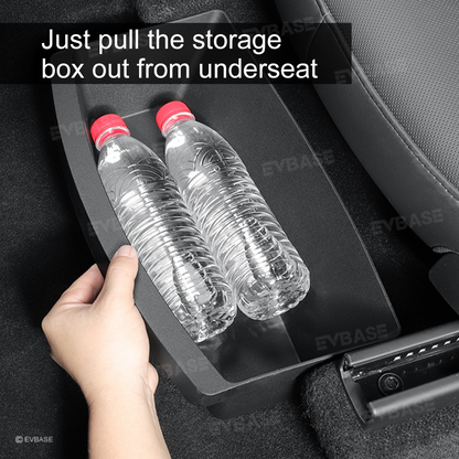 Model Y/ Y Juniper Under Seat Storage Box for Tesla Hidden TPE Organizer Tray