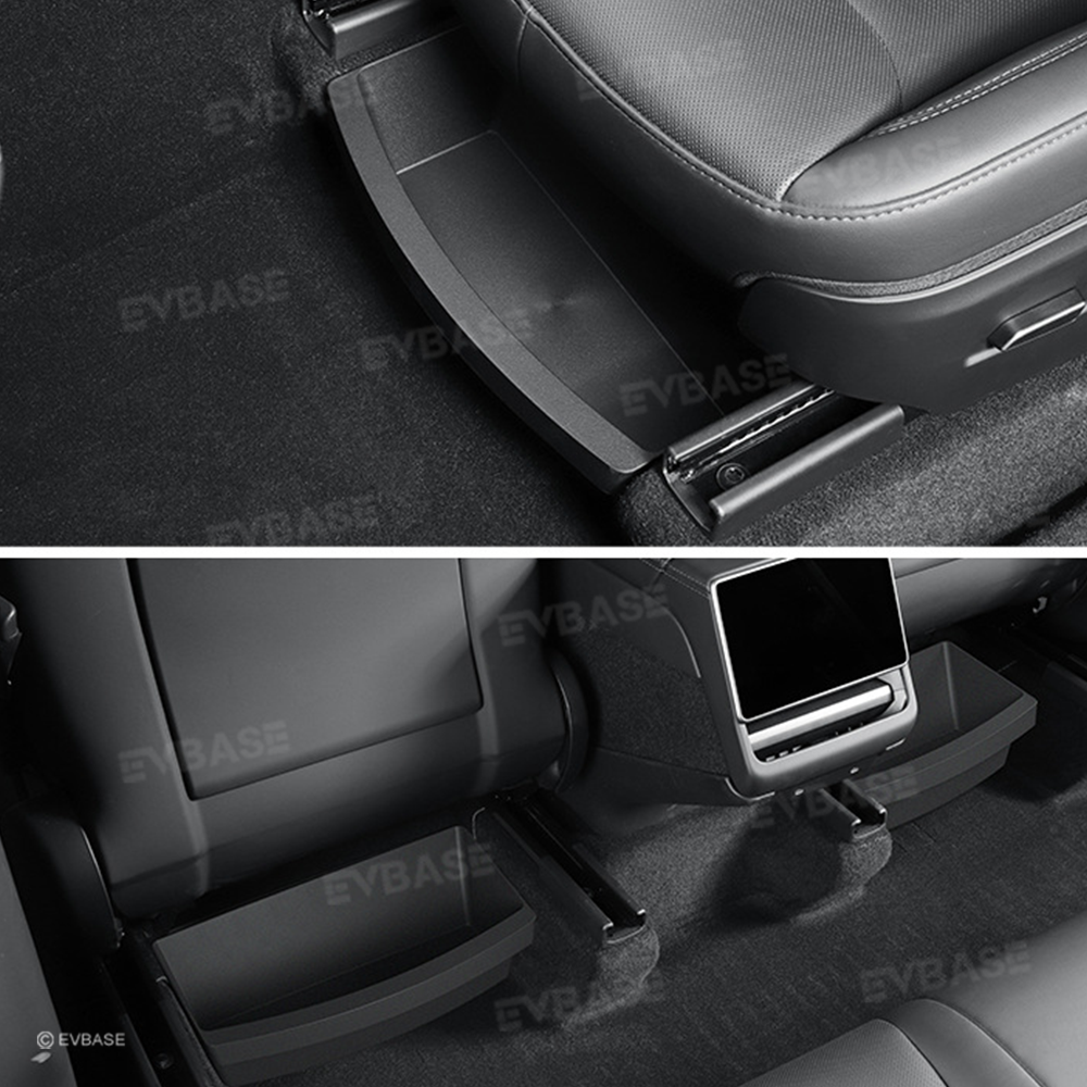 Model Y/ Y Juniper Under Seat Storage Box for Tesla Hidden TPE Organizer Tray
