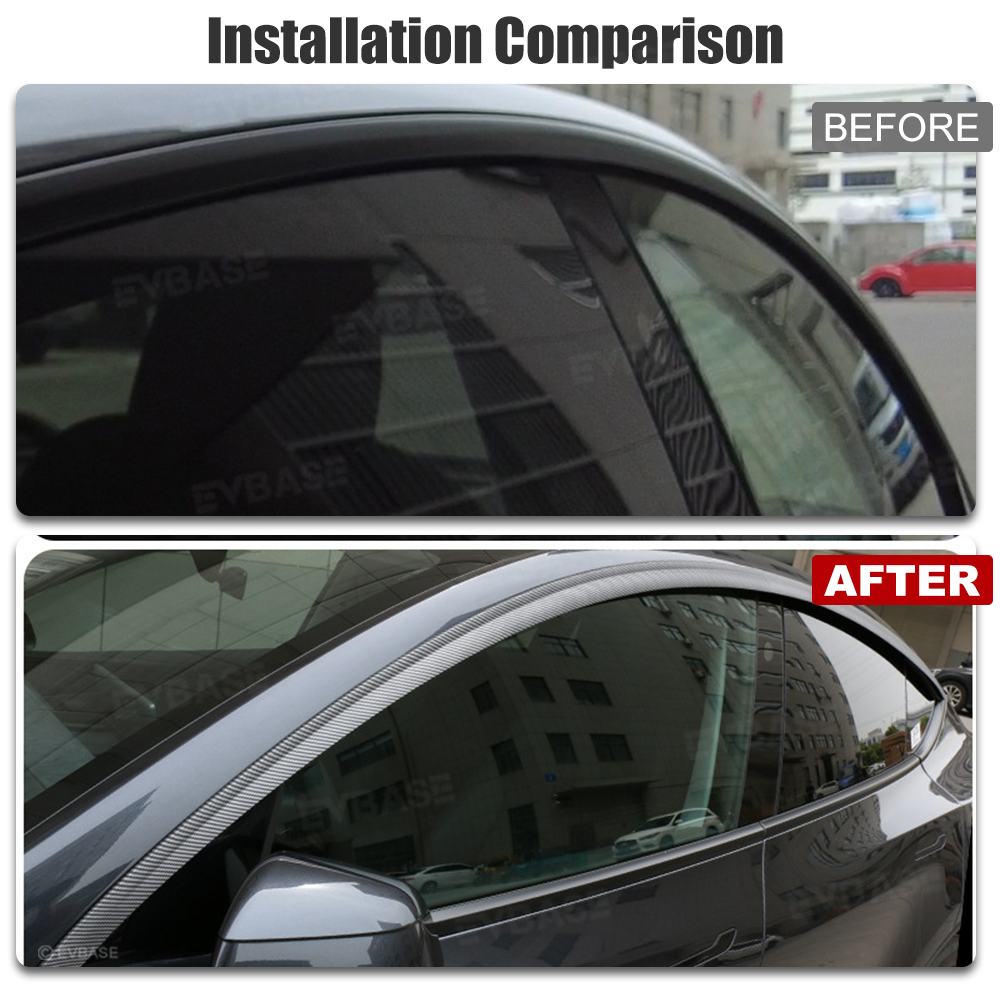 Model Y/ Y Juniper Rain Guards Side Window Visors ABS Wind Deflectors for Tesla