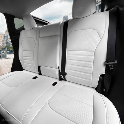 Model Y/ Y Juniper Seat Covers Premium Embossed Nappa Leather Front and Rear Seat Protector for Tesla