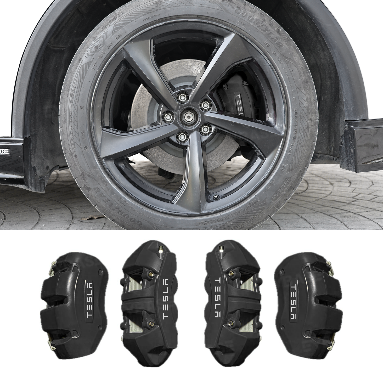 Model Y/ Y Juniper Silicone Brake Caliper Cover Caliper Protector Set Slip-On Fit & No Wheel Removal
