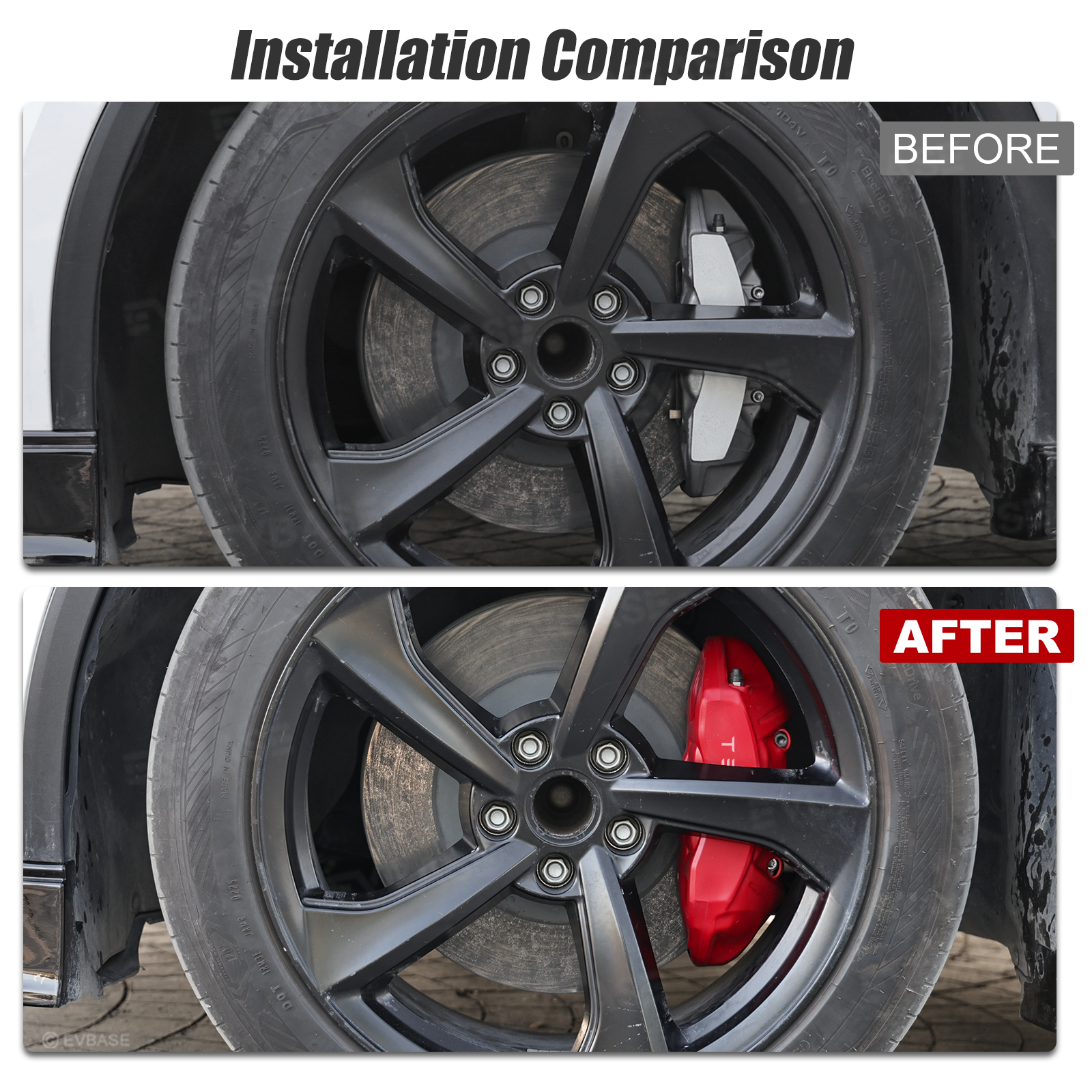 Model Y/ Y Juniper Silicone Brake Caliper Cover Caliper Protector Set Slip-On Fit & No Wheel Removal