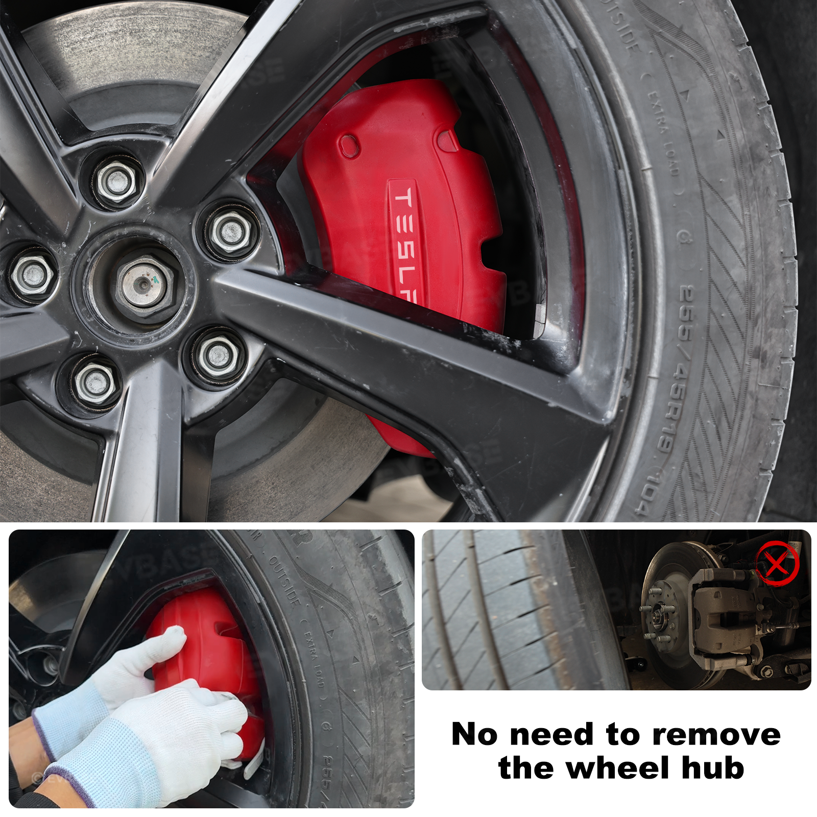 Model Y/ Y Juniper Silicone Brake Caliper Cover Caliper Protector Set Slip-On Fit & No Wheel Removal