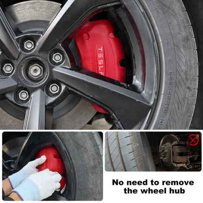 Model Y/ Y Juniper Silicone Brake Caliper Cover Caliper Protector Set Slip-On Fit & No Wheel Removal