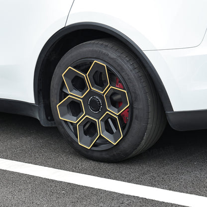 Model Y/ Y Juniper Wheel Covers 19 Inch Hex Wedge Hubcaps Honeycomb Wheels Style for Tesla