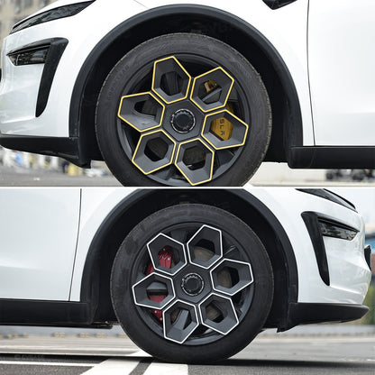 Model Y/ Y Juniper Wheel Covers 19 Inch Hex Wedge Hubcaps Honeycomb Wheels Style for Tesla