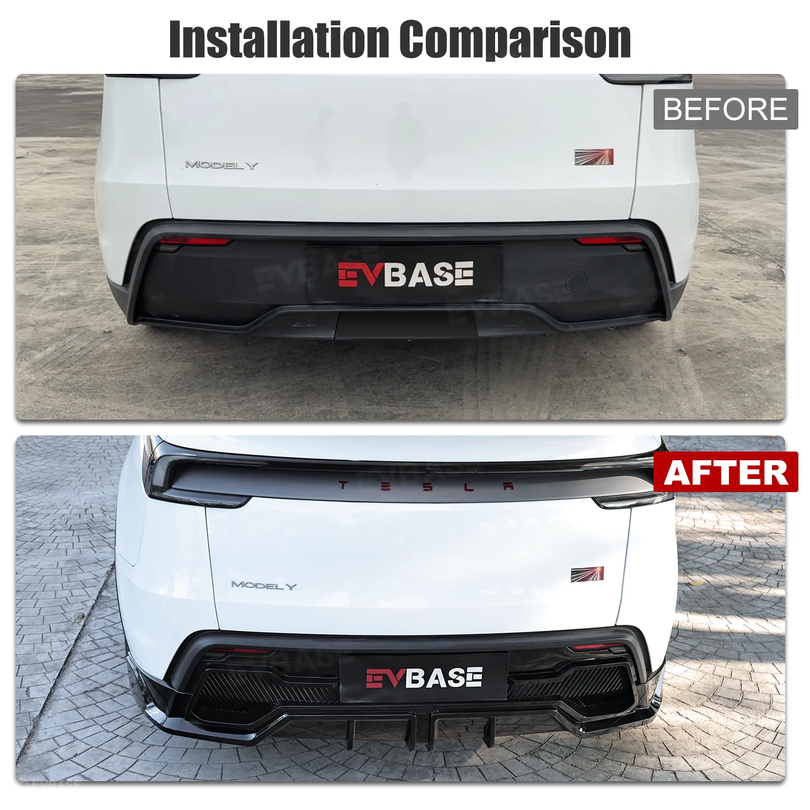 Model Y Juniper Rear Diffuser Aerodynamic Rear Bumper Diffuser Lip Extension Splitter