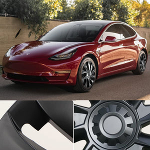 Model 3 18inch Überturbine Wheel Cover Tesla 18inch Turbine Wheel Cap Kit 4PCS Matte Black