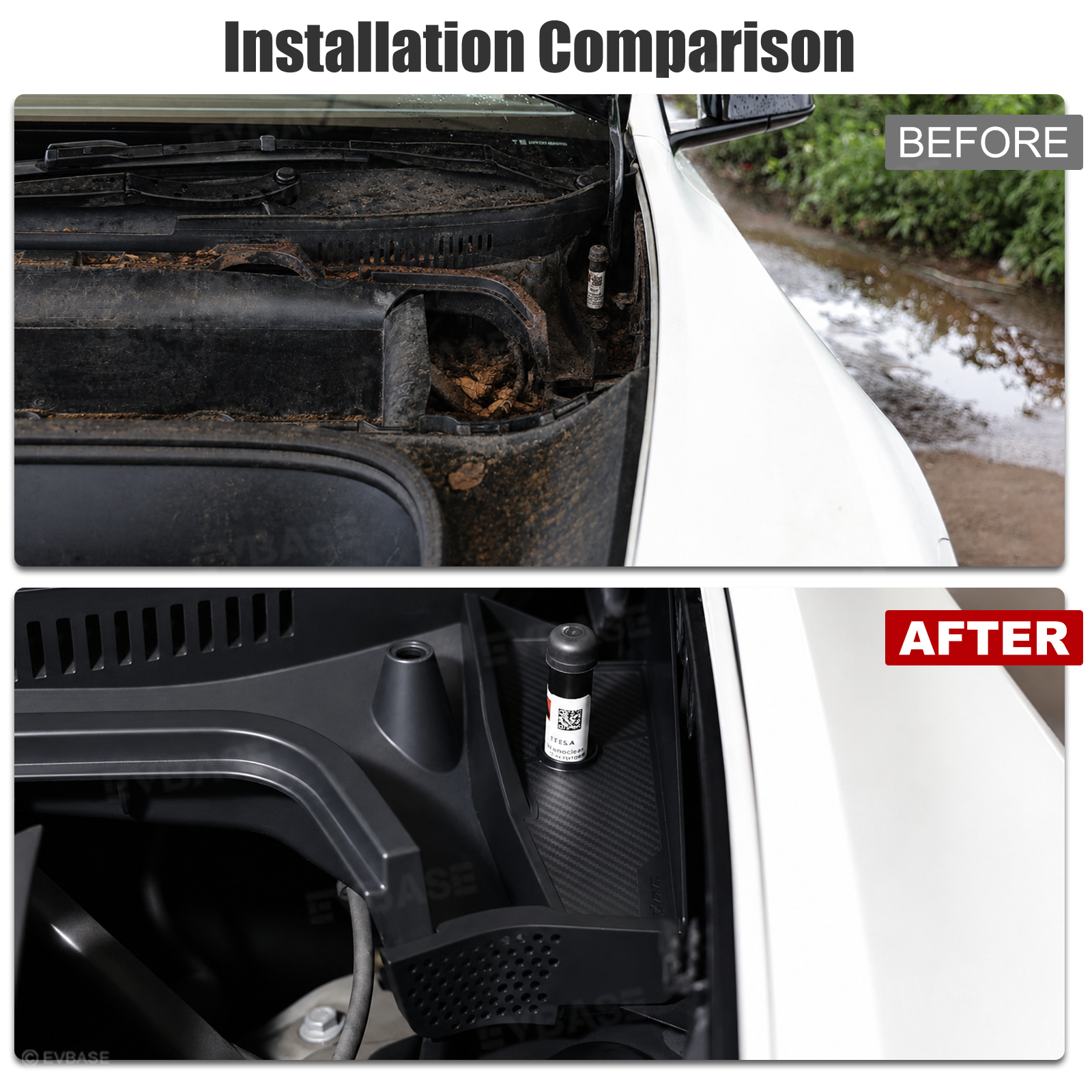 Model Y Juniper/ 3 Highland Frunk Guard All-Weather ABS Full Coverage Water Diversion Cover for Tesla