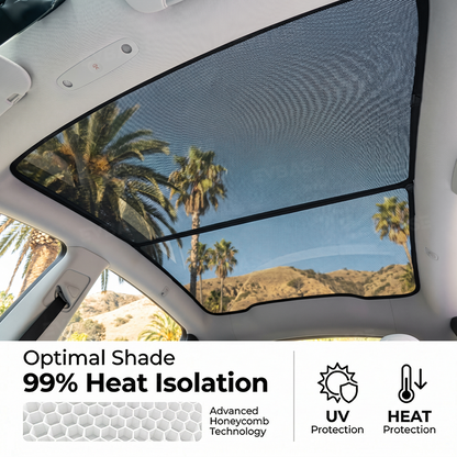 Model Y Juniper/ 3 Highland Glass Roof Sunshade Heat Insulation UV Protection Sun Visor OEM-Style Sunroof & Rear Window Sun Shade