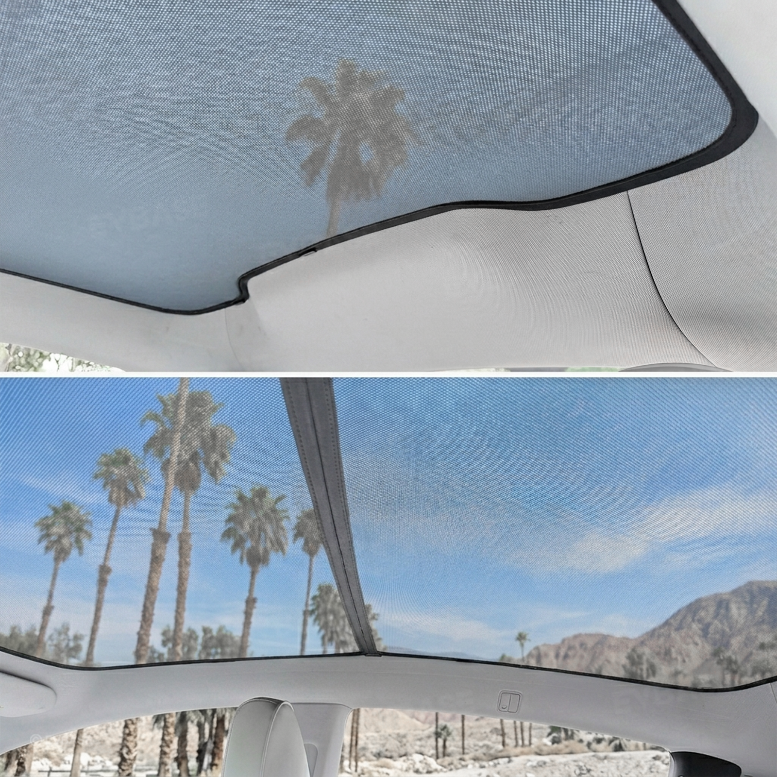 Model Y Juniper/ 3 Highland Glass Roof Sunshade Heat Insulation UV Protection Sun Visor OEM-Style Sunroof & Rear Window Sun Shade