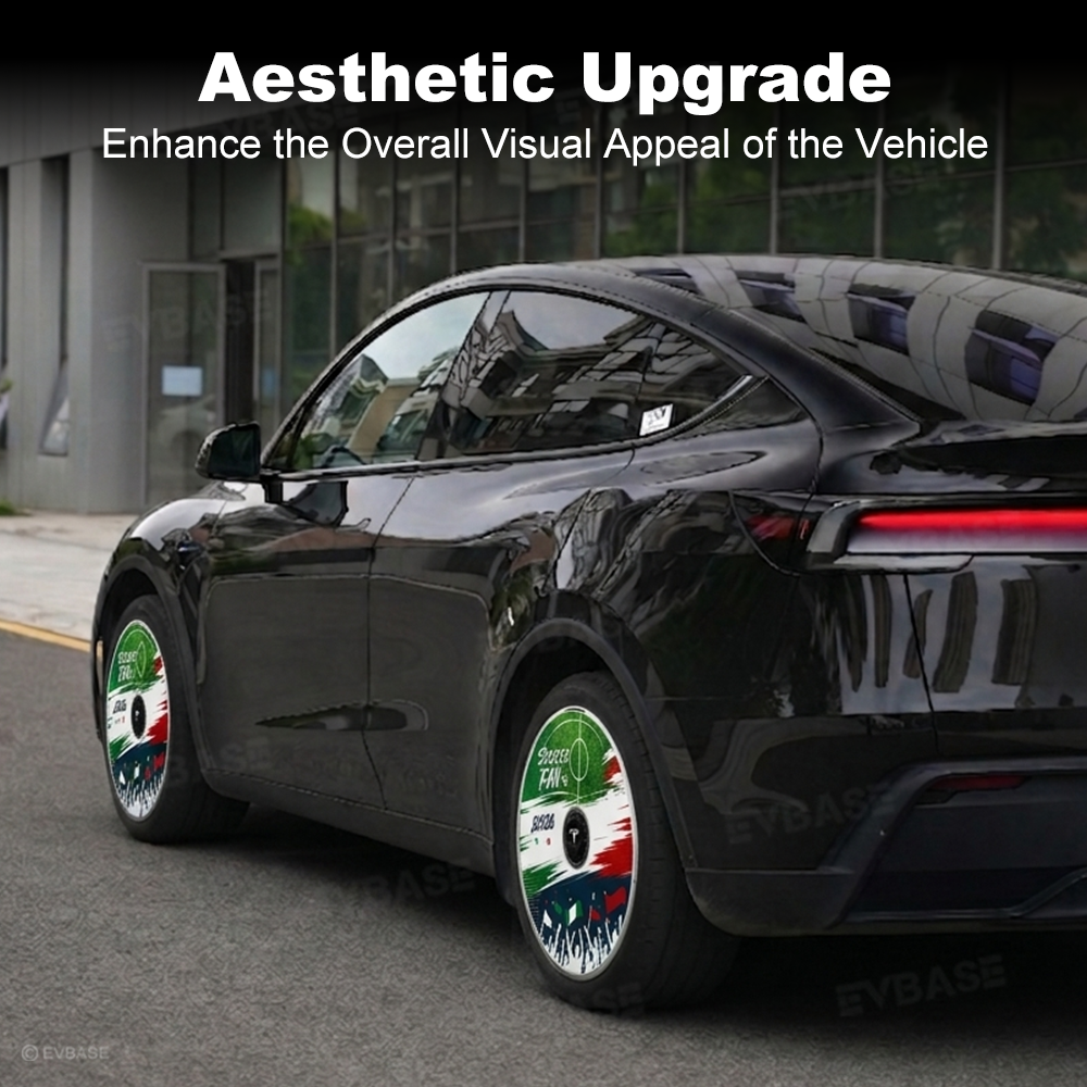 Model Y Juniper Aero Wheel Covers International Soccer Style Hubcaps for Tesla 18/19/20/21 Inch Wheels