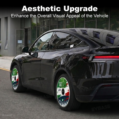 Model Y Juniper Aero Wheel Covers International Soccer Style Hubcaps for Tesla 18/19/20/21 Inch Wheels