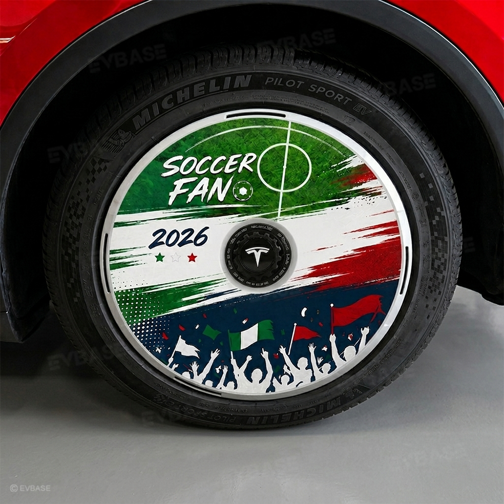 Model Y Juniper Aero Wheel Covers International Soccer Style Hubcaps for Tesla 18/19/20/21 Inch Wheels