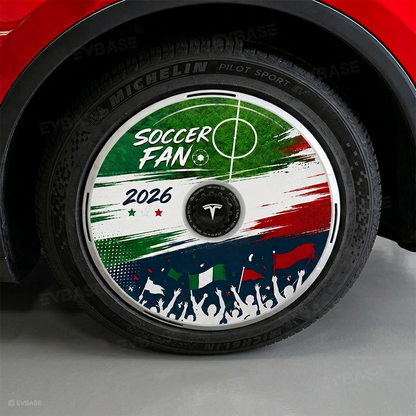 Model Y Juniper Aero Wheel Covers International Soccer Style Hubcaps for Tesla 18/19/20/21 Inch Wheels