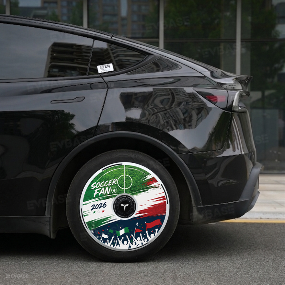 Model Y Juniper Aero Wheel Covers International Soccer Style Hubcaps for Tesla 18/19/20/21 Inch Wheels