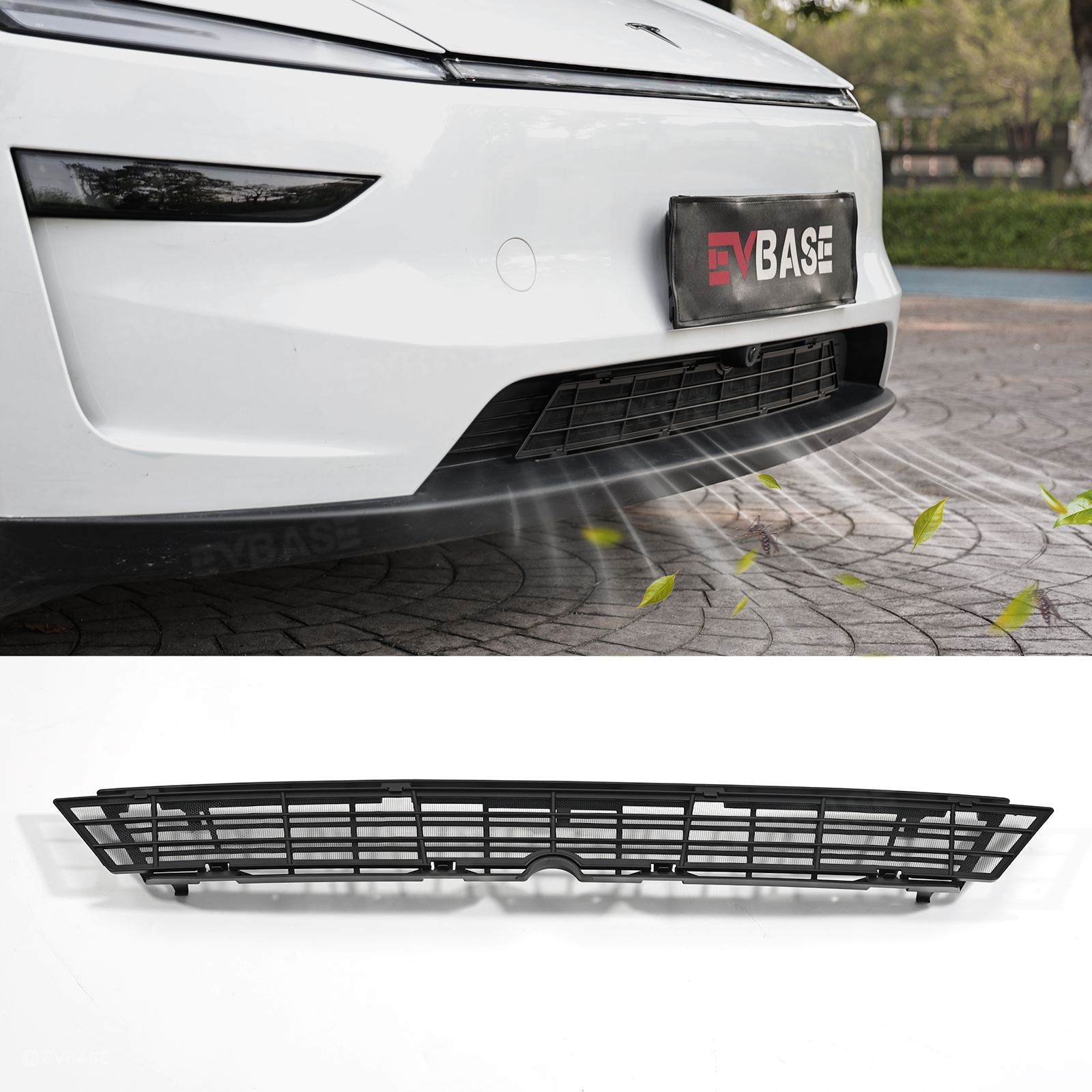 Model Y Juniper Front Grille Mesh Radiator Cover Removable ABS Floating Front Bumper Bug & Debris Screen Mesh
