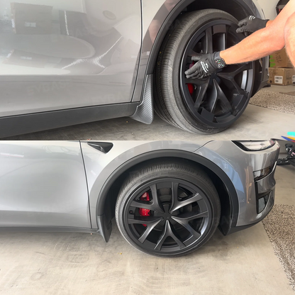 Model Y Juniper Performance Wheel Rim Protector & Wheel Center Caps Kit & Lug Nut Covers for Tesla 21" Arachnid 2.0 Wheels