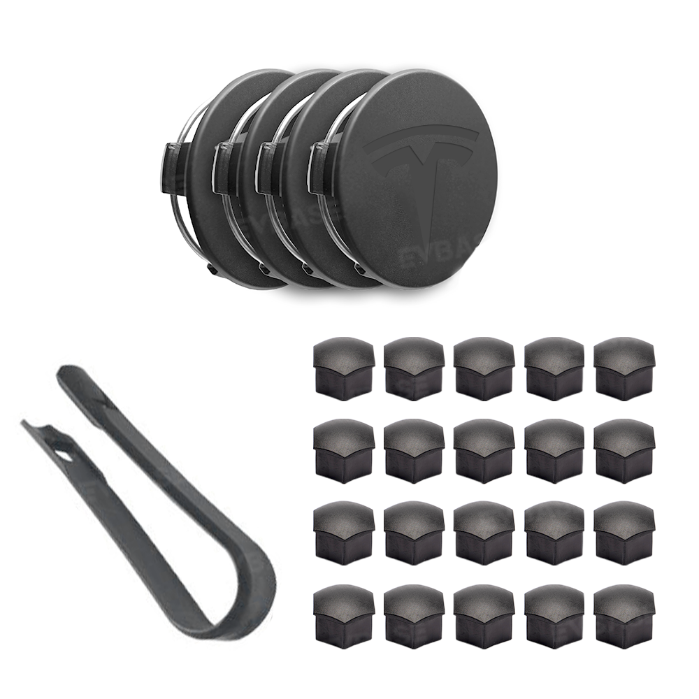Model Y Juniper Performance Wheel Rim Protector & Wheel Center Caps Kit & Lug Nut Covers for Tesla 21" Arachnid 2.0 Wheels
