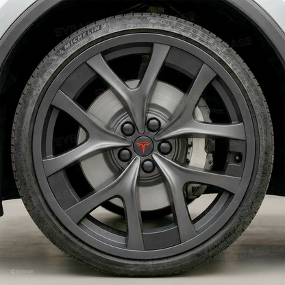 Model Y Juniper Performance Wheel Rim Protector & Wheel Center Caps Kit & Lug Nut Covers for Tesla 21" Arachnid 2.0 Wheels