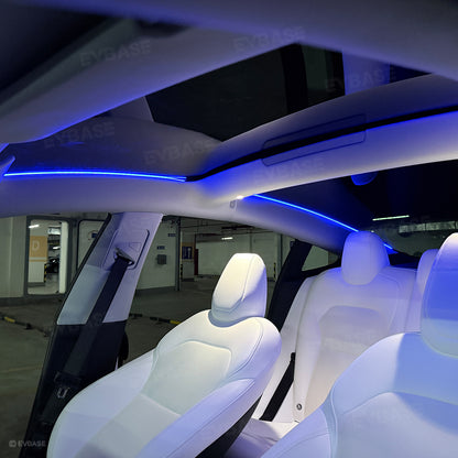 Model Y/ Y Juniper & Model 3/ 3 Highland Roof Ambient Lighting Sunroof Streamer Lights with Smart APP Control