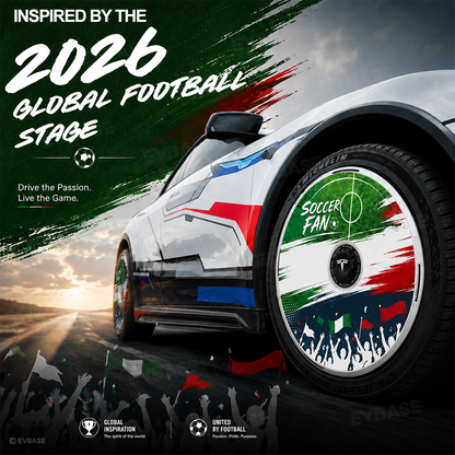 Model Y Juniper Aero Wheel Covers International Soccer Style Hubcaps for Tesla 18/19/20/21 Inch Wheels