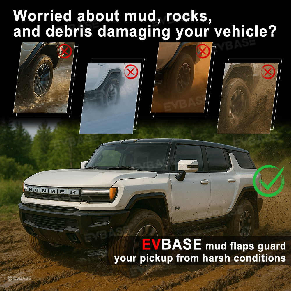 Mud Flaps Rear Splash Guards All Weather Protection for Hummer EV Pickup