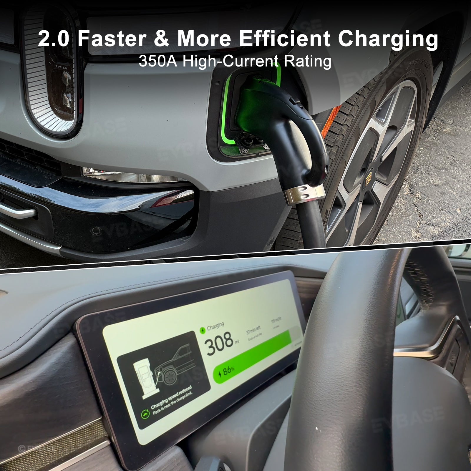 NACS to CCS1 Adapter with Extension Cable Max 350A/1000V Fast Charge CCS1 EVs at Tesla Superchargers