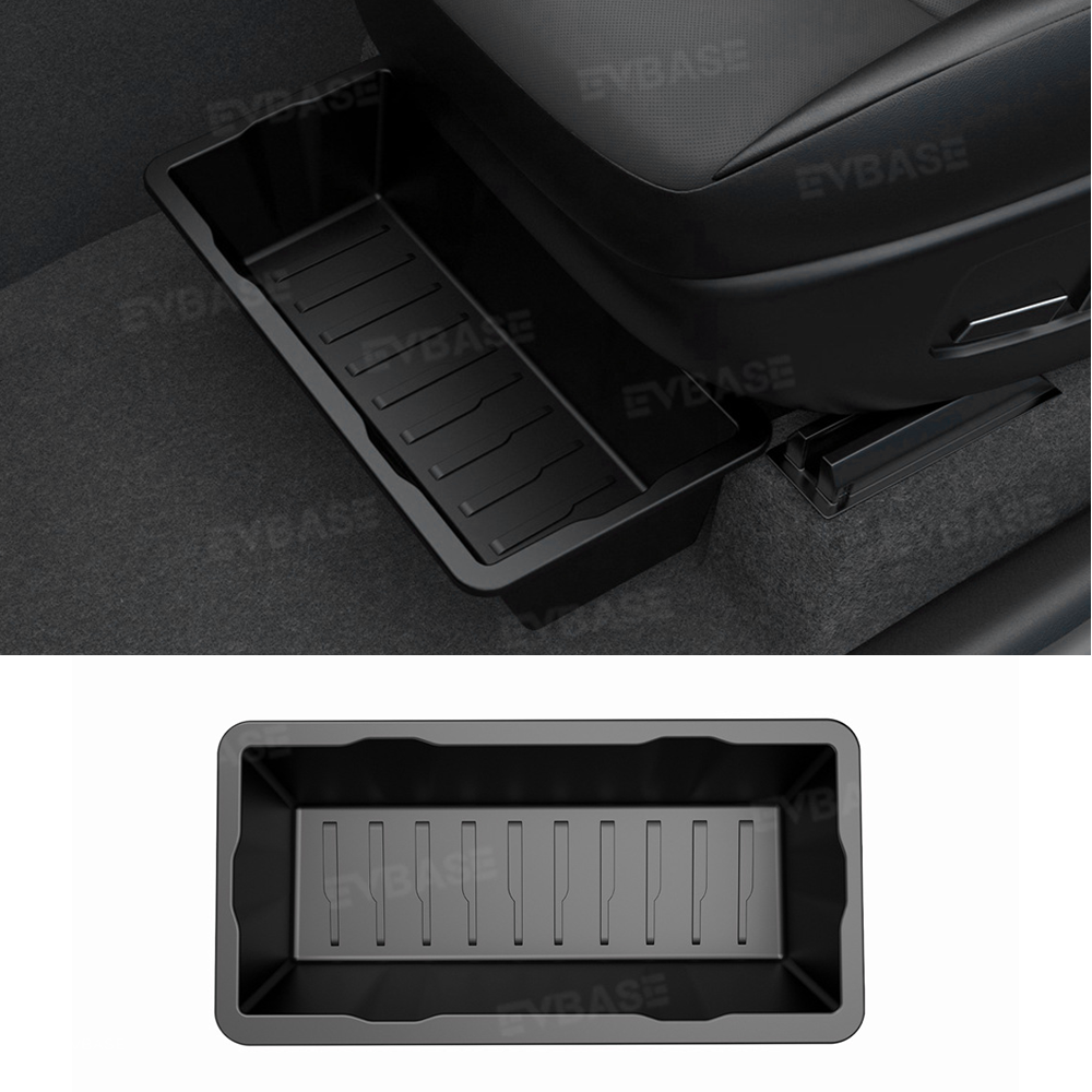New EVBASE Model Y Underseat Storage Box Organizer Tesla Hidden Tray With double layer Cover